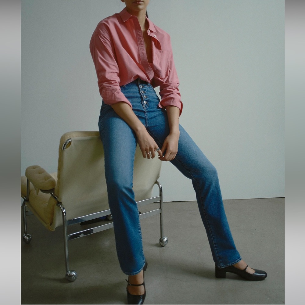 Madewell The '90s Straight Jean in Liola Wash: Binded-Waist Edition - Picture 5 of 6